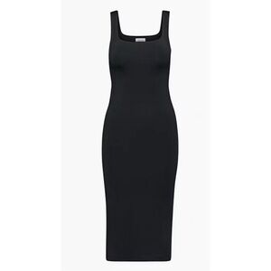 Babaton body on black midi dress